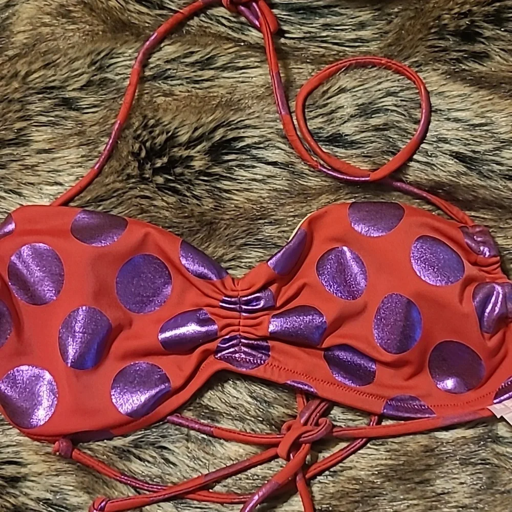 Victoria's Secret Women's Bathing Suit Bikini Top and Bottoms Polka Dots Vintage - Picture 2 of 8